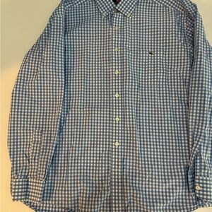 Vineyard Vines Blue Gingham Button-Down Shirt Size XXL